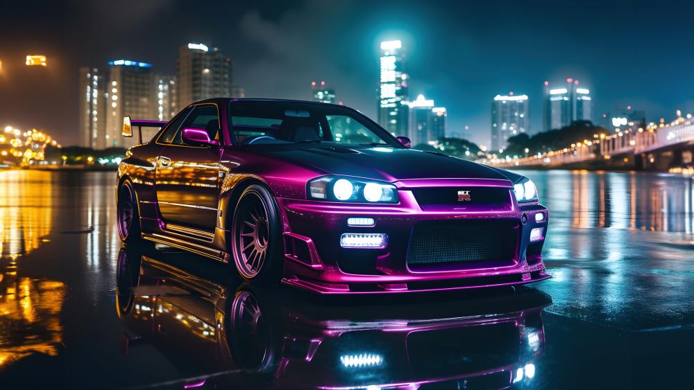 Midnight Purple Skyline GT R wallpaper