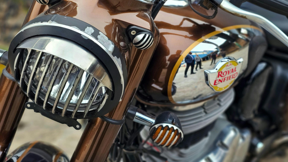 Royal Enfield Classic Chrome Closeup wallpaper
