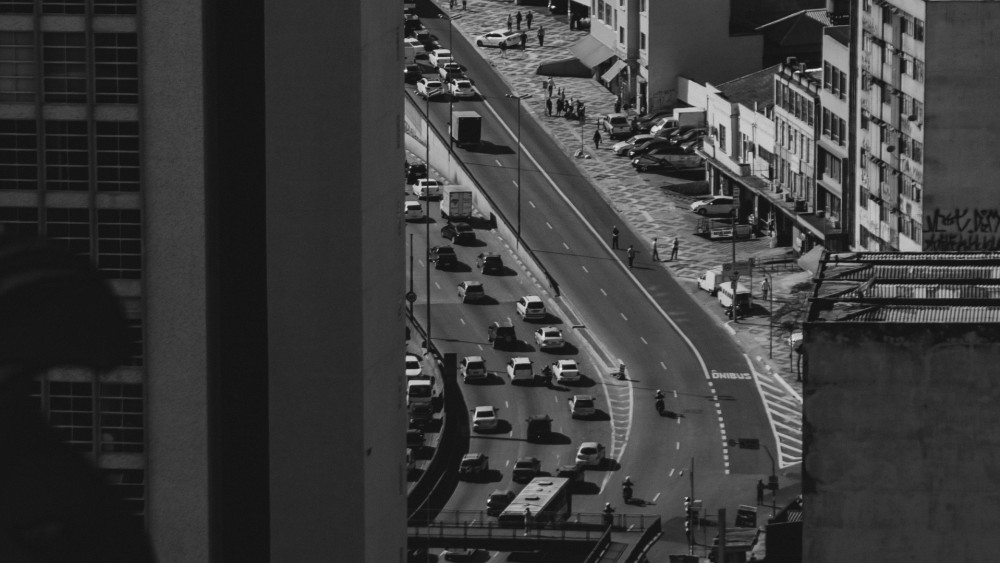 Monochrome Streets of São Paulo wallpaper