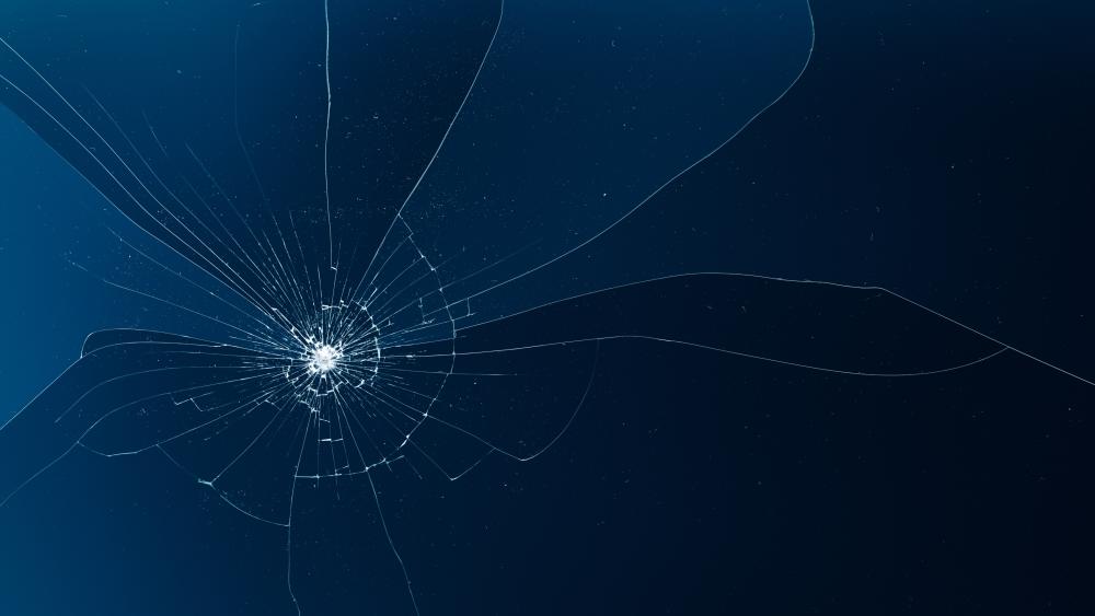 Cracked Abyss of Blue Light wallpaper