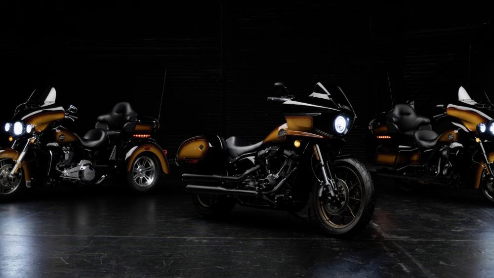 Retro Harley Trike Showcase wallpaper