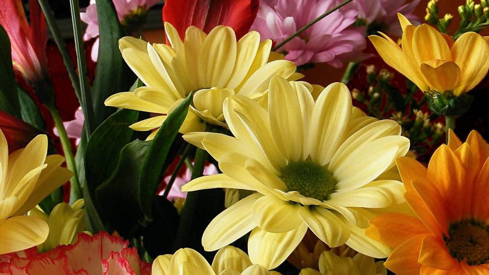 Bright Floral Bouquet wallpaper