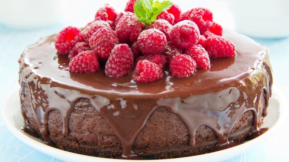 Berry Topped Chocolate Dream Cake wallpaper