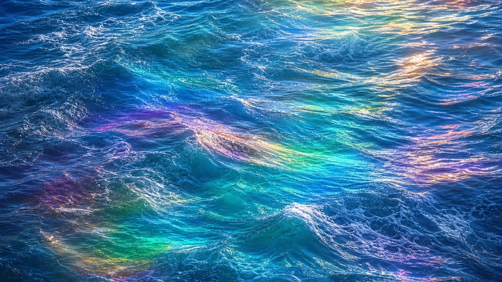 Prismatic Ocean Waves wallpaper