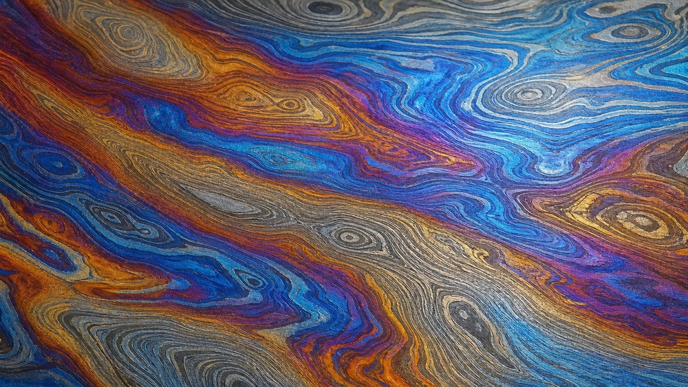 Chromatic Flowing Marble Waves wallpaper
