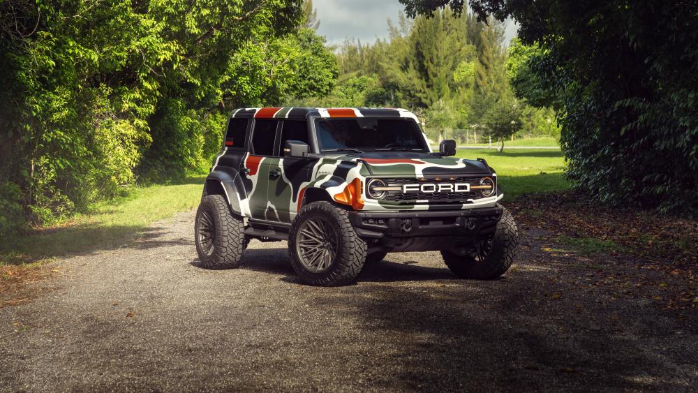 Ford Bronco Raptor in Forest Trail wallpaper