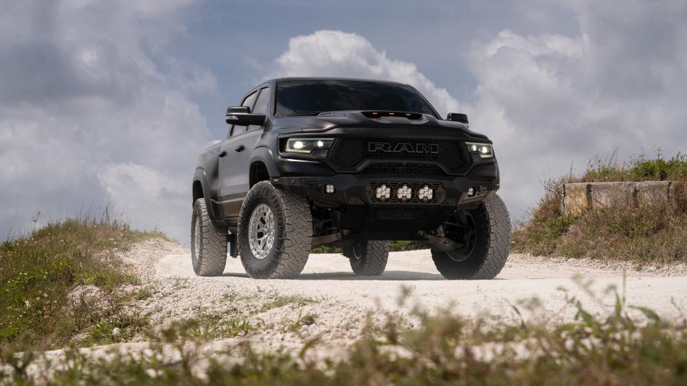 Aggressive Ram TRX on Sand Dunes wallpaper