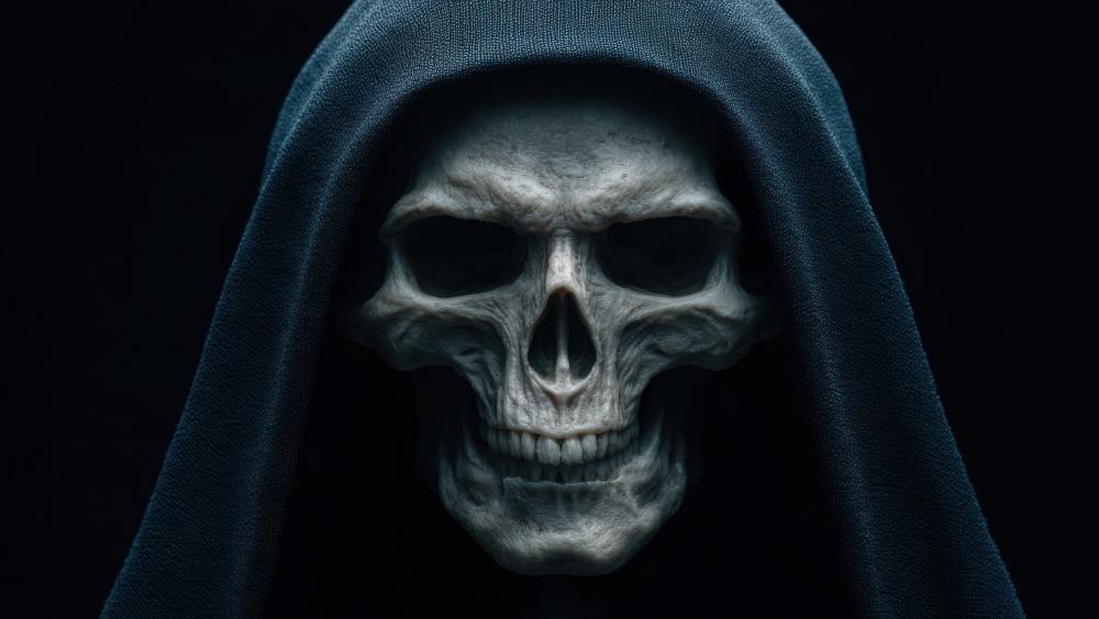 Shadowed Reaper Skull wallpaper