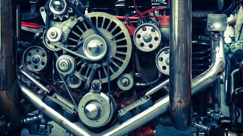 Industrial Engine Closeup wallpaper