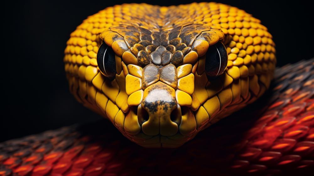 Golden Serpent Close Up wallpaper