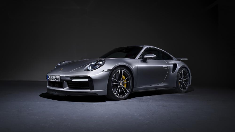 Sleek Porsche 911 GT2 in Studio Light wallpaper
