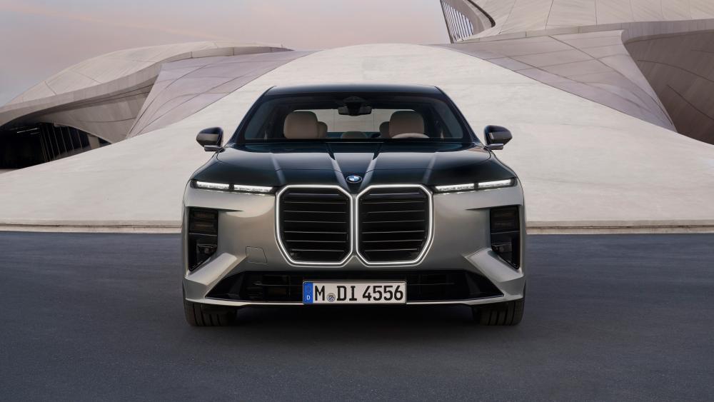 Bold BMW i7 Luxury Front View wallpaper