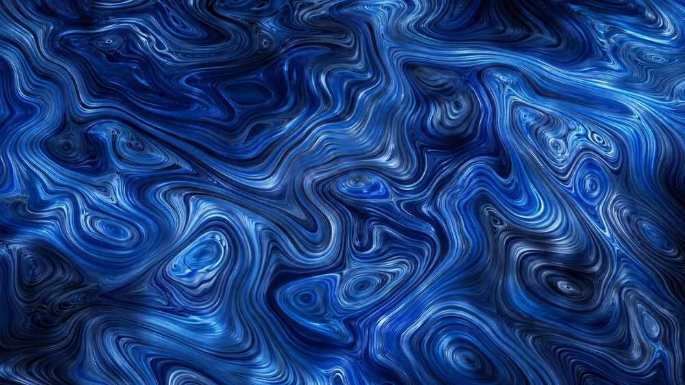 Midnight Blue Liquid Swirls wallpaper