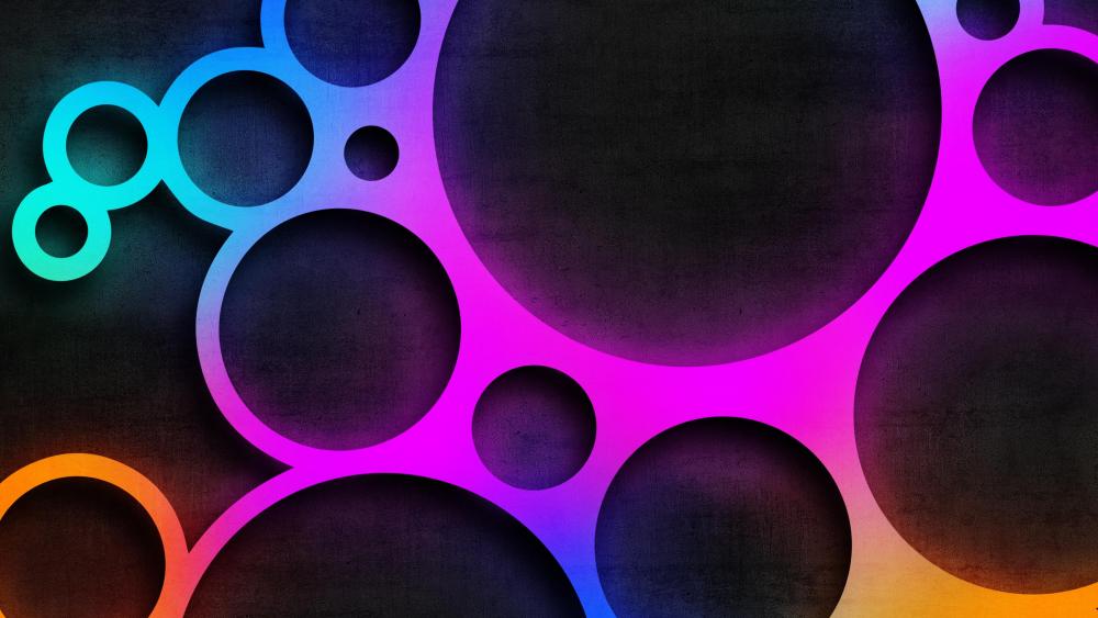 Neon Orbital Glow wallpaper