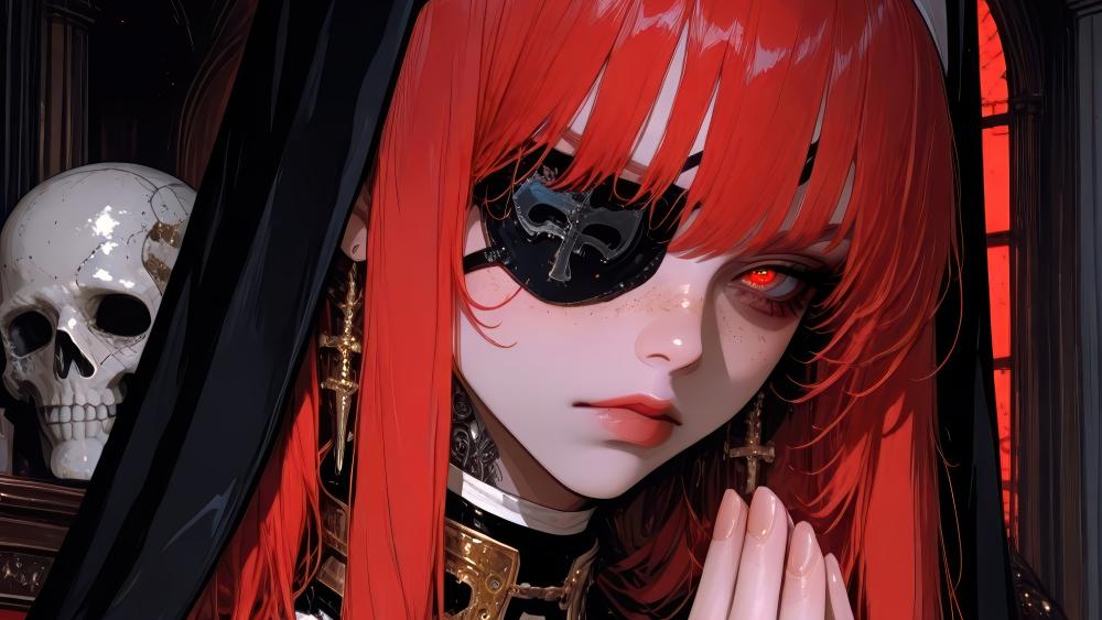 Crimson Eyed Gothic Heiress wallpaper