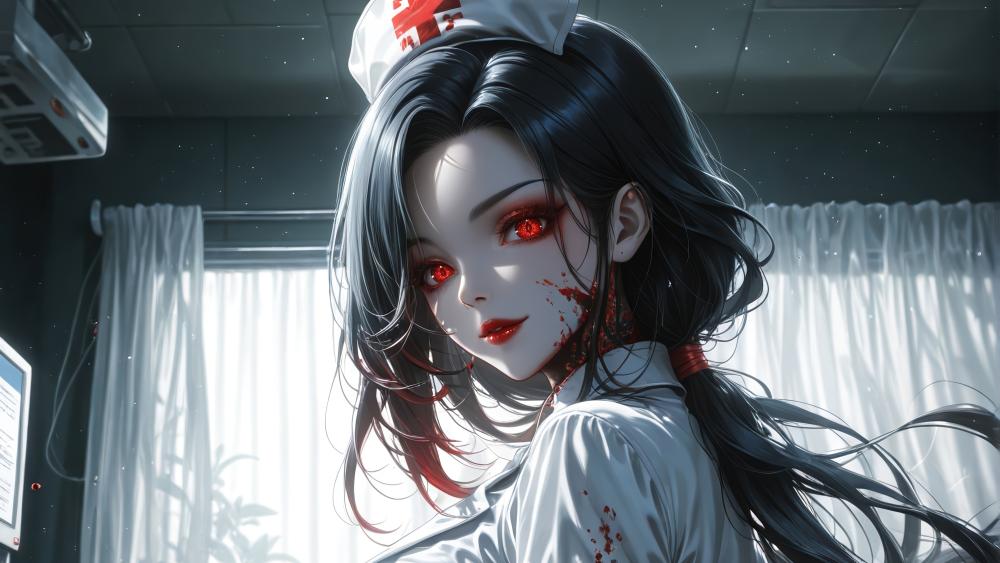 Demonic Nurse in the Silent Hospital wallpaper