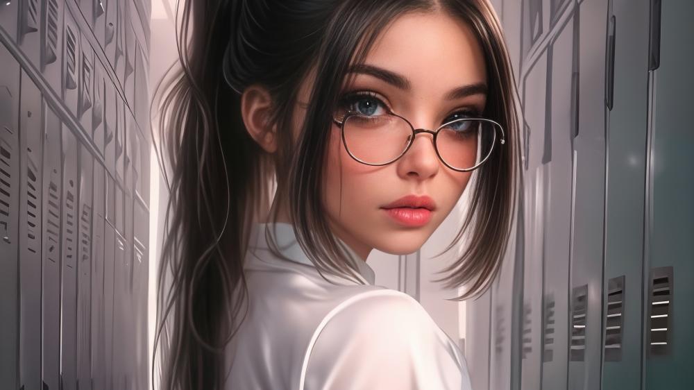 Quiet Scholar in the Locker Hall wallpaper