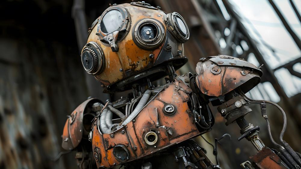 Rustbound Automaton in Forgotten Workshop wallpaper
