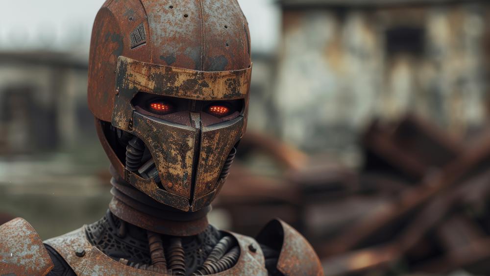 Rustbound Sentinel of the Forgotten Future wallpaper