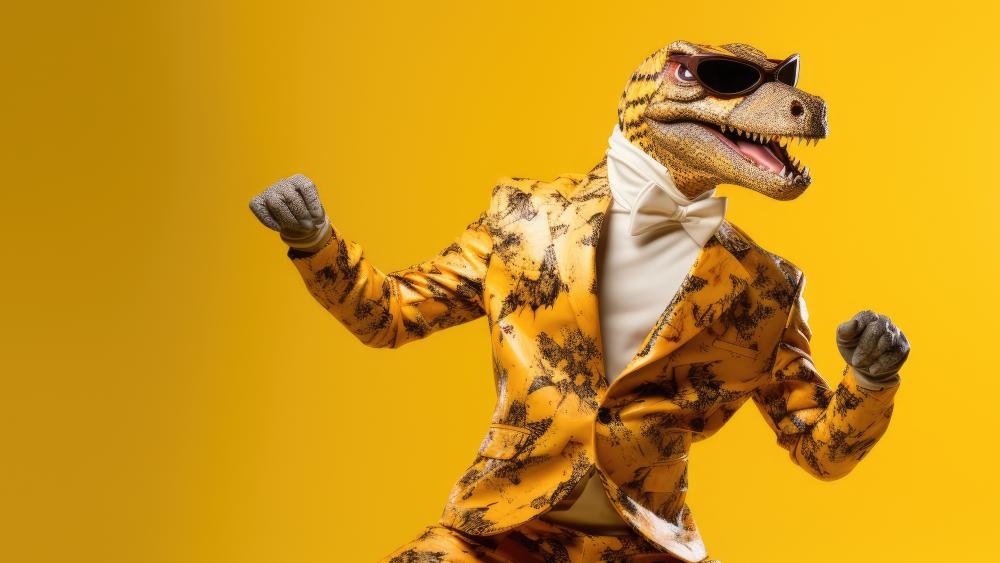 Dapper Dino Disco Groove wallpaper