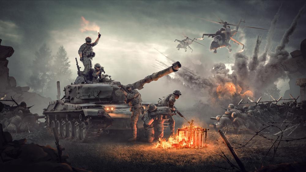 Armored Assault Under Fire wallpaper