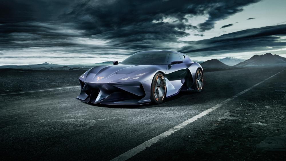 Cupra DarkRebel Futuristic Electric Supercar wallpaper