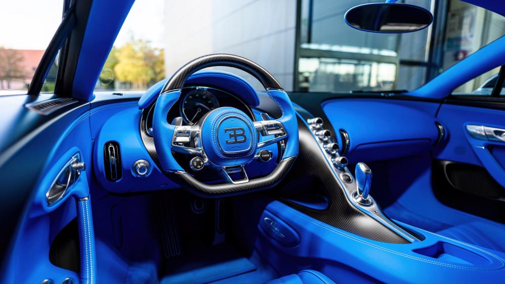 Bugatti Chiron Super Sport Blue Cabin wallpaper