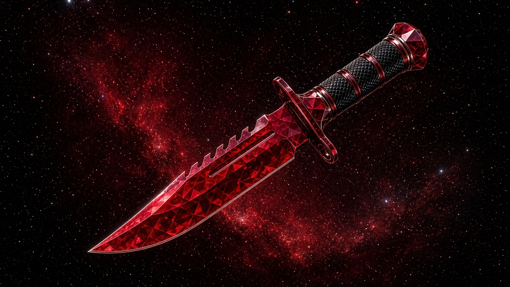 Crimson Karambit in the Void wallpaper