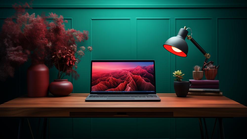 Modern Minimal Desk Workspace wallpaper