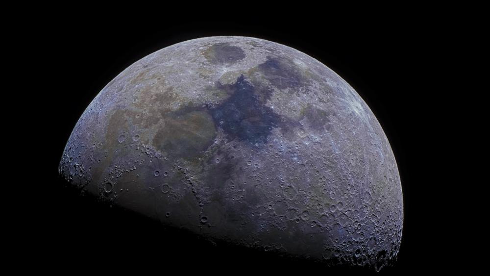 Lunar Crater Glow wallpaper