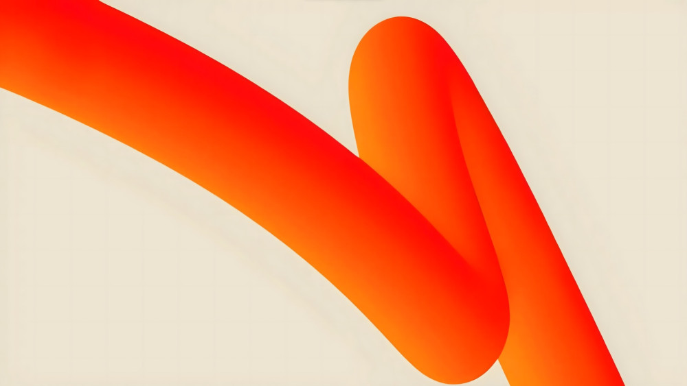 Radiant Orange Wave Abstract wallpaper