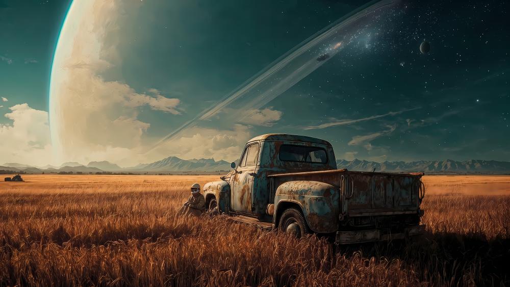The Farmer at the End of the Universe wallpaper
