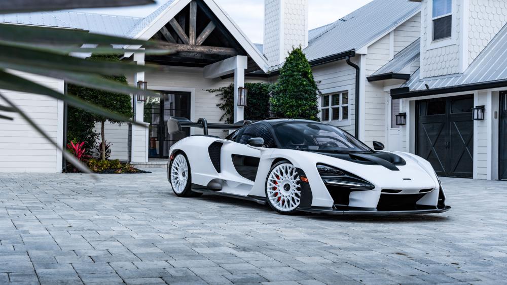 White McLaren Senna Forged Elegance wallpaper