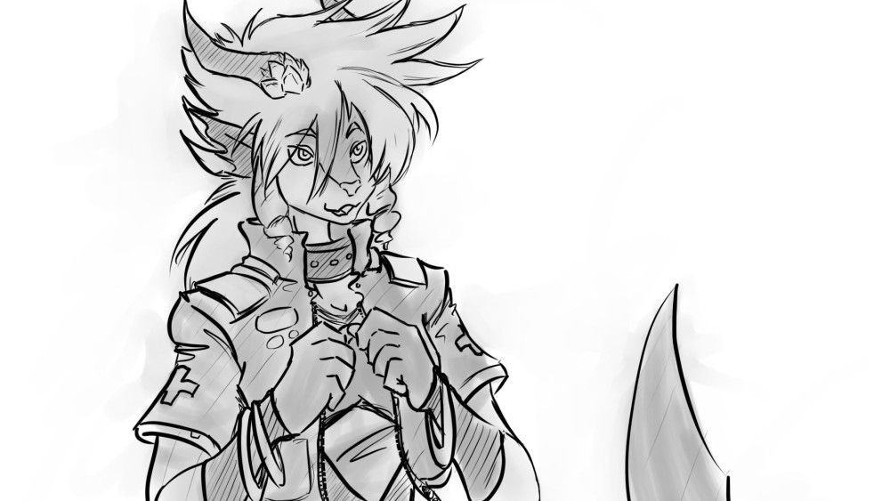 Fantasy Furry Sketch Portrait wallpaper