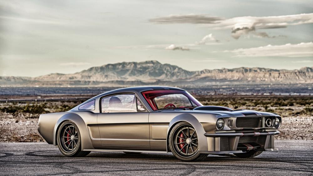 Vintage Mustang Restomod on Open Road wallpaper