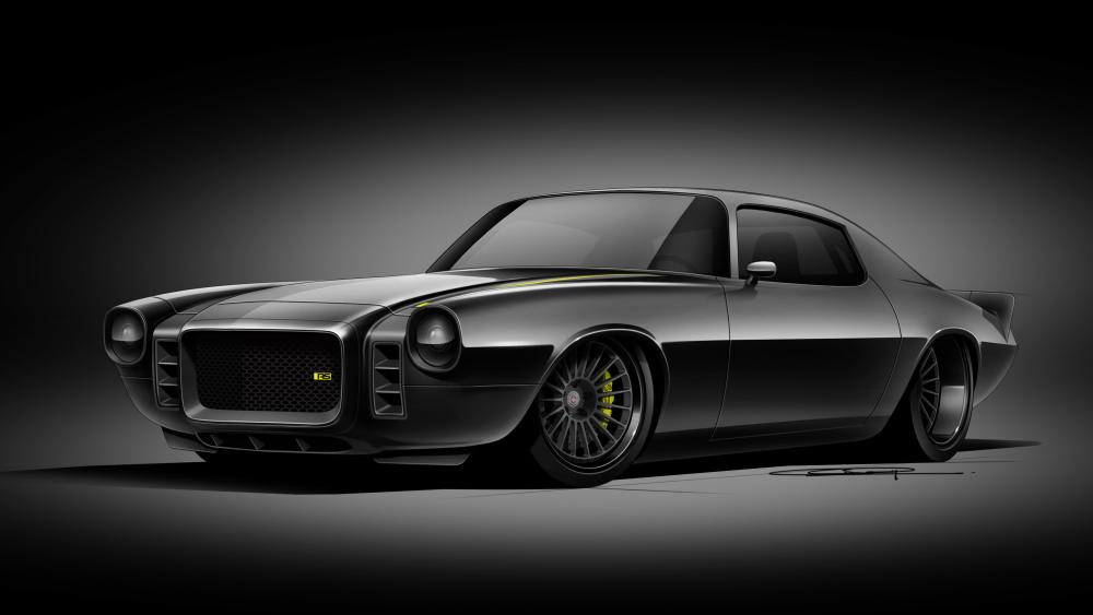Midnight Muscle Camaro wallpaper