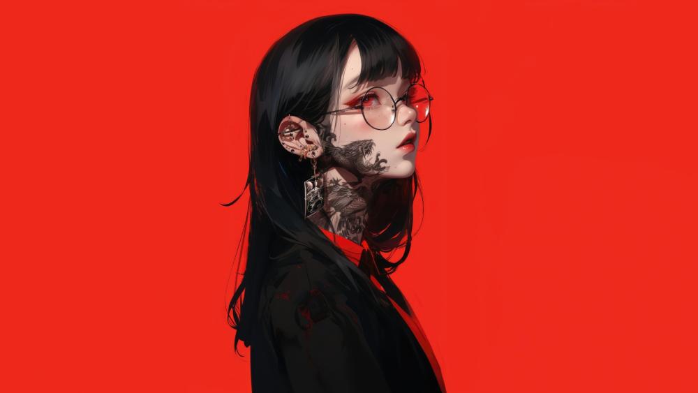 Gothic Crimson Portrait wallpaper