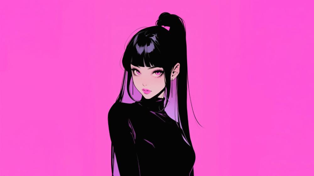 Neon Noir Anime Muse wallpaper