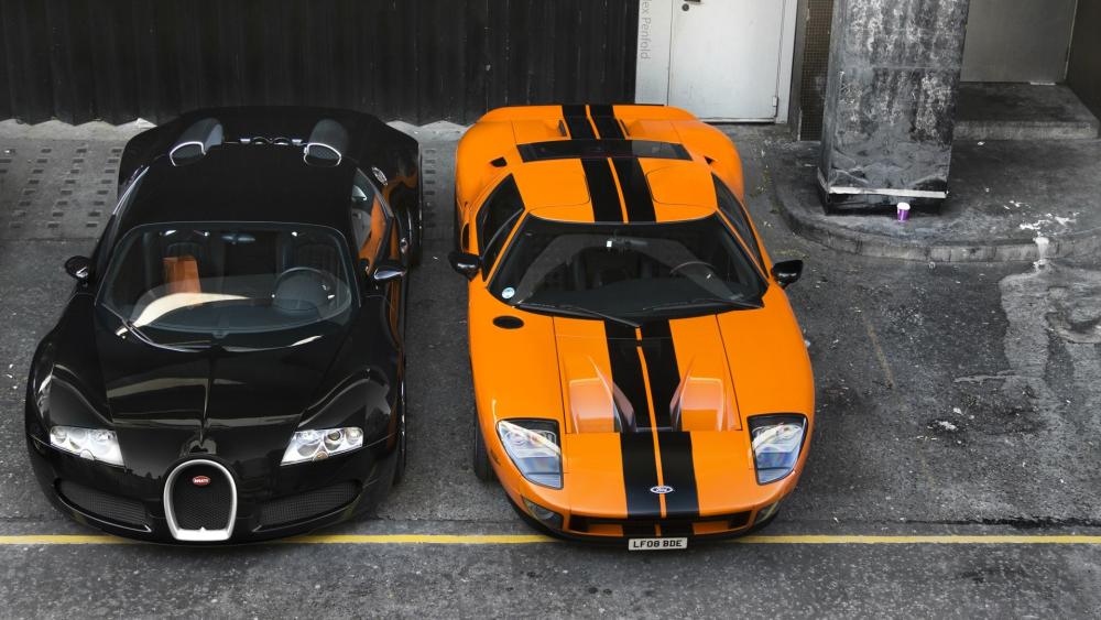 Legendary Supercars in Bold Contrast wallpaper