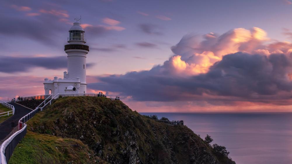 Cape Byron Lighthouse at Dusk wallpaper