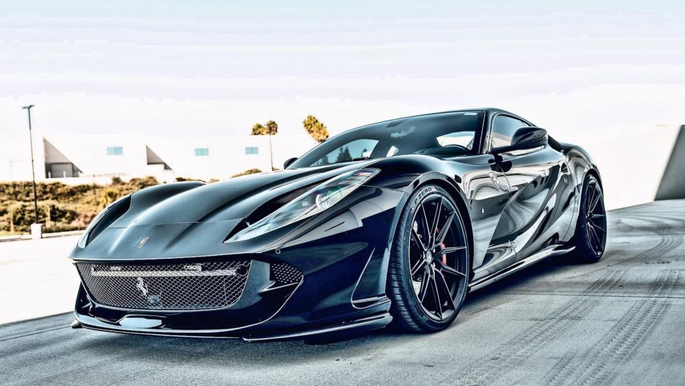 Black Ferrari 812 Superfast Dream wallpaper