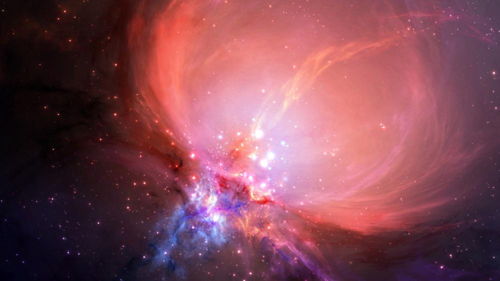 Celestial Bloom in the Cosmic Dark wallpaper