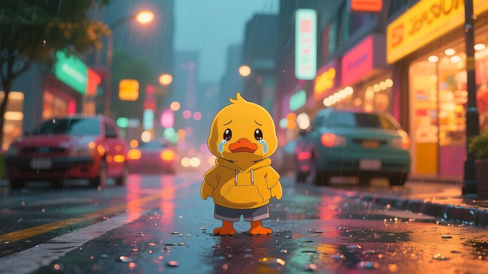 Rainy Duck Meltdown wallpaper