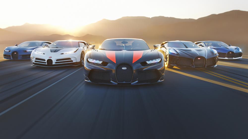 Bugatti Supercar Sunrise Run wallpaper