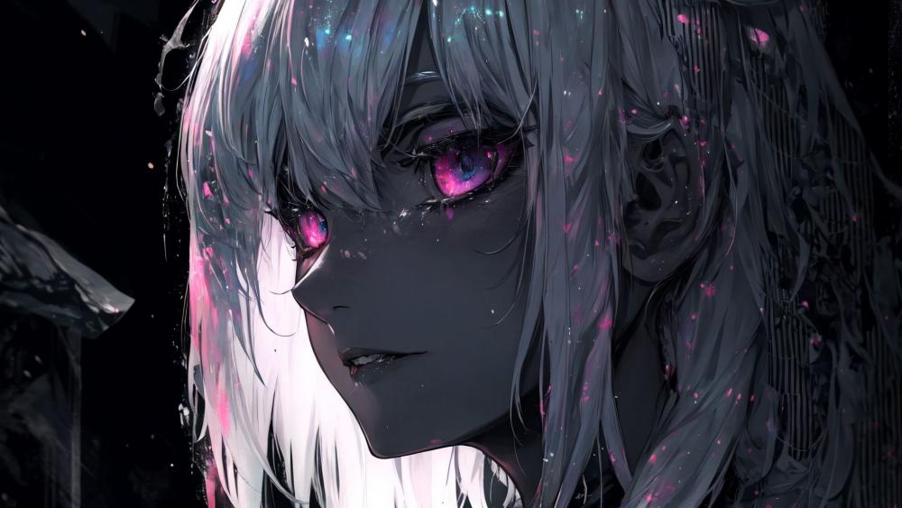Moonlit Silver Eyes wallpaper