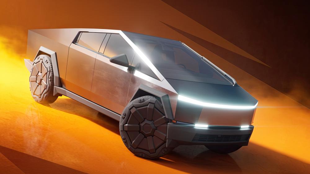 Futuristic Tesla Cybertruck Glow wallpaper