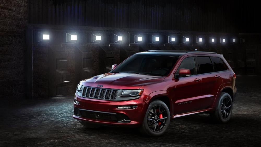 Bold Red Jeep Grand Cherokee wallpaper