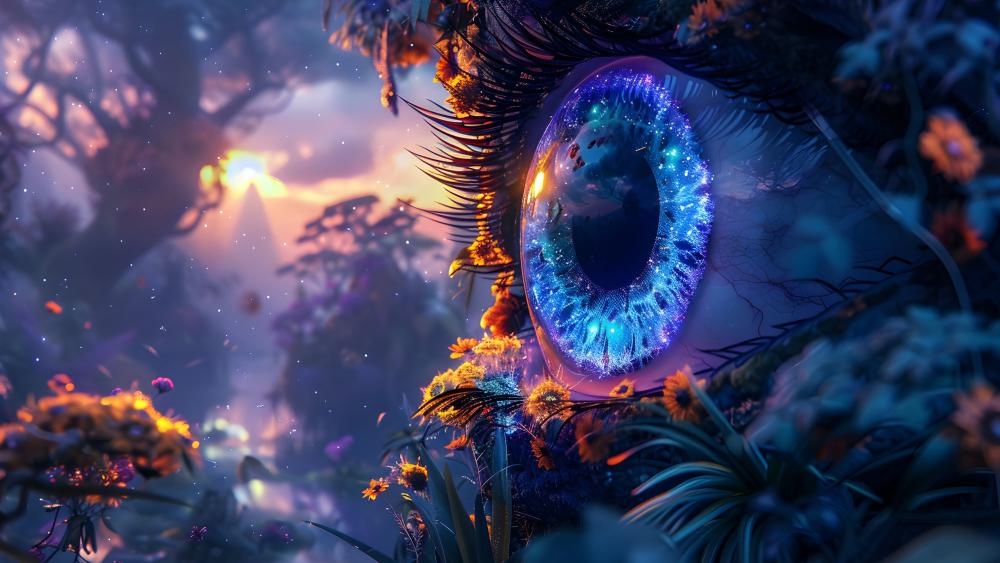 Enchanted Cosmic Eye at Twilight wallpaper