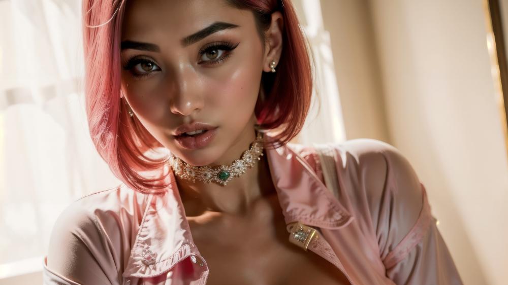 Pink Elegance Portrait wallpaper