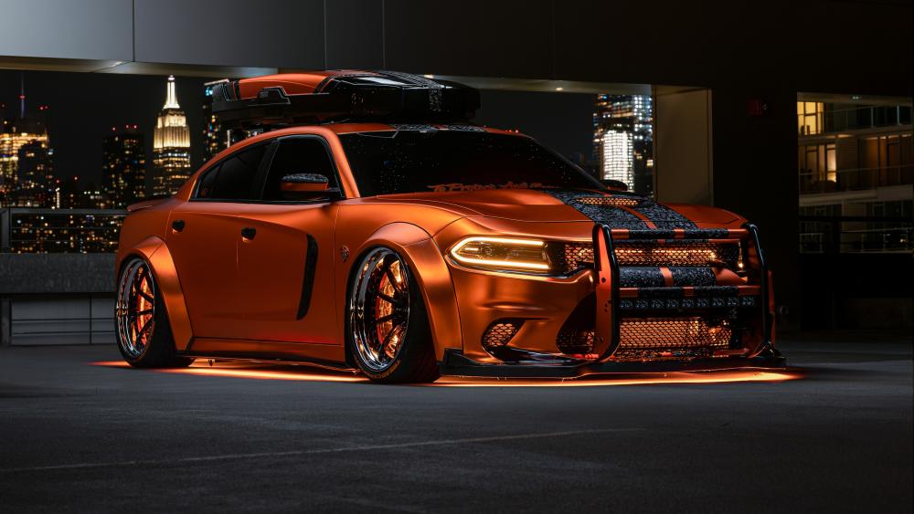 Midnight Orange Dodge Charger Beast wallpaper